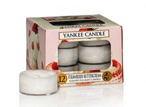 Yankee Candle - Tea Light - Strawberry Buttercream - 12 Tea Ligh